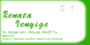 renata venyige business card